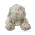 Chubby Rabbit Toy With Pink Scarf